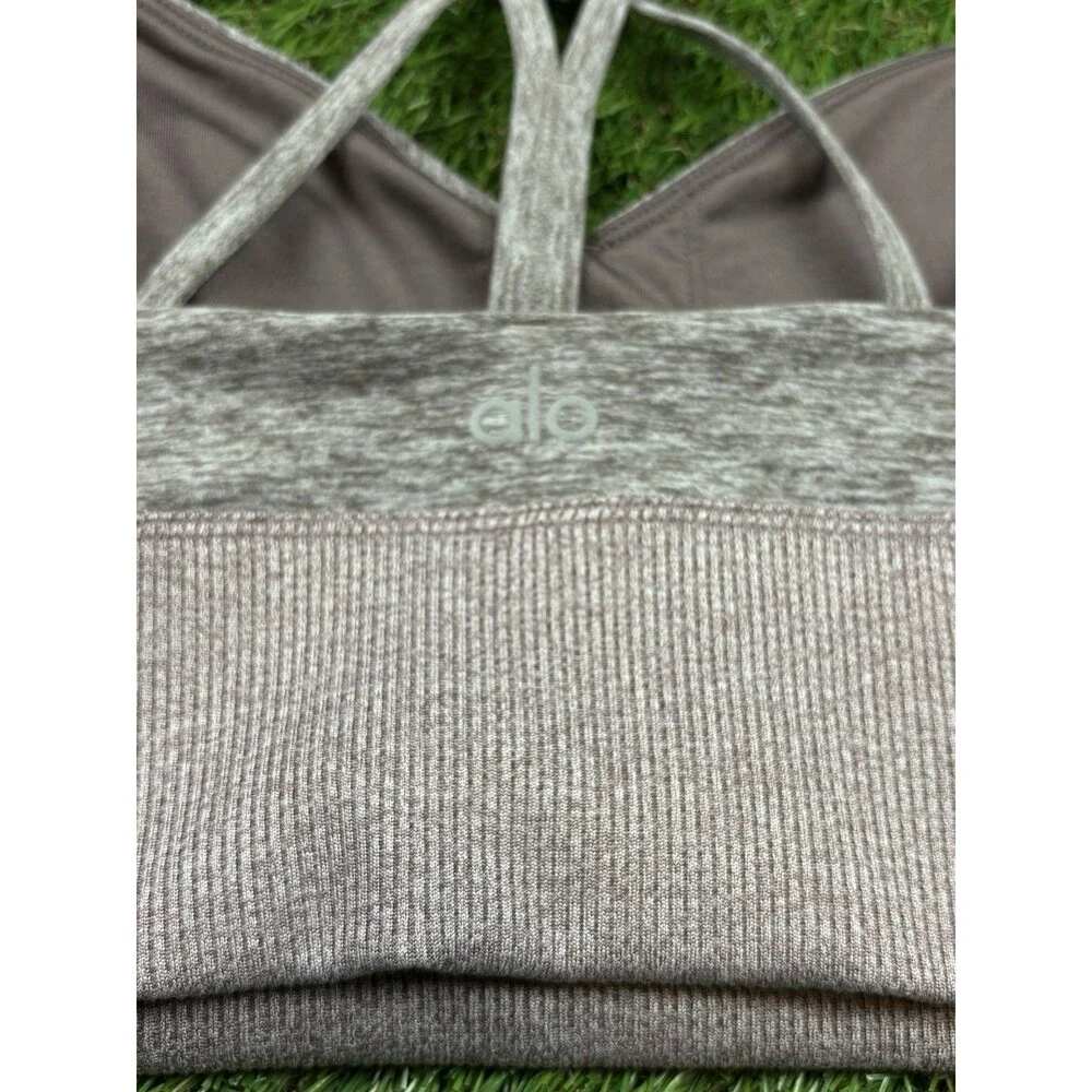 Alo Yoga ALOSOFT LAVISH SPORTS BRA TOP SIZE S STRAPPY BACK